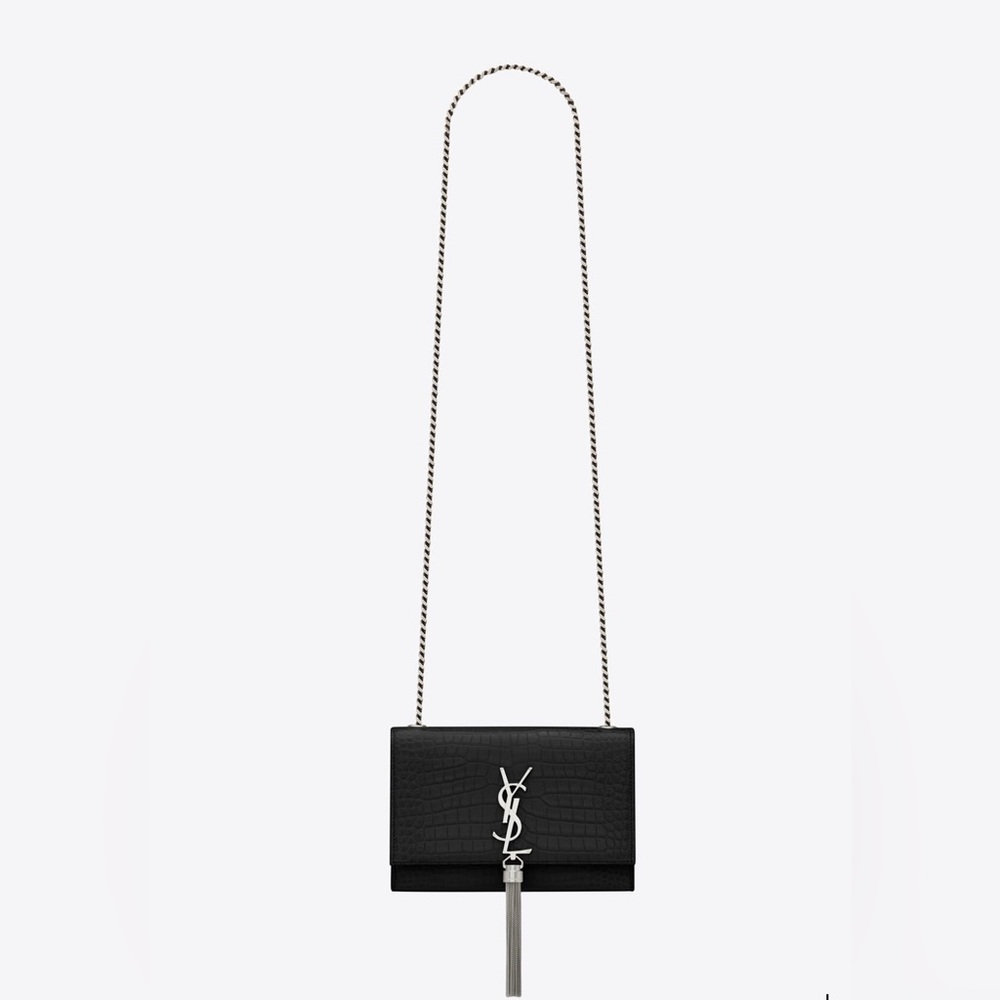 ‼️YSL Kate Tassel in Crocodile-Embossed Leather‼️